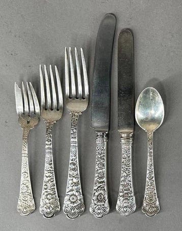 Gorham - F. Antoine Heller - Tafelservies (98) - .925 zilver