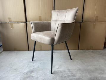 Veiling - Eetkamerstoel Nevin (set van 8) - microleder - liv, Nieuw