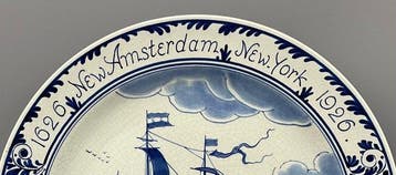 De Porceleyne Fles, Delft - Bord - Aardewerk - New Amsterdam