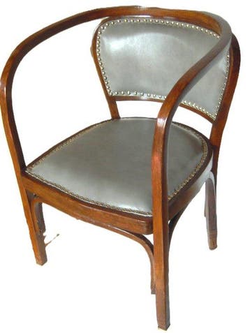 J.&J. Kohn - Gustav Siegel - Fauteuil (4) - Accent - Bois, Antiquités & Art