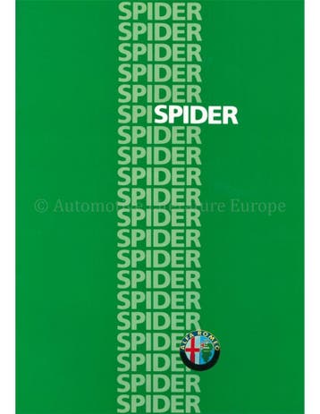 1988 ALFA ROMEO SPIDER BROCHURE DUITS, Boeken, Nieuw