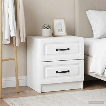 vidaXL Nachtkastje 2 st Wit 43 x 34,5 x 44,5 cm Bewerkt hout, Verzenden, Nieuw