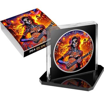 Mexico. 1 Onza 2024 Morning - Dia de los Muertos Guitar , 1, Postzegels en Munten