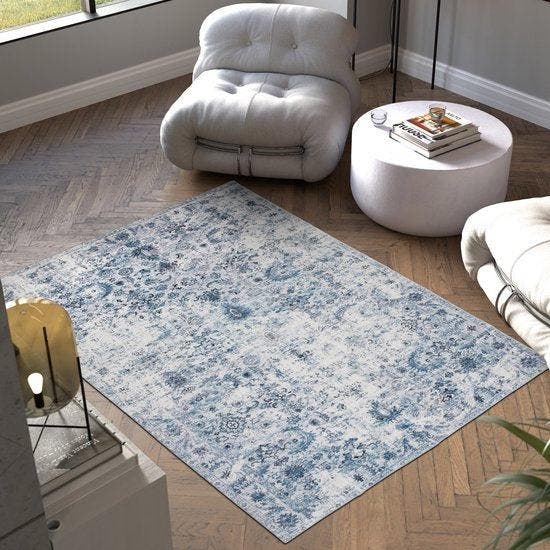 2dekans | tectake® Vintage design tapijt - laagpolig, Huis en Inrichting, Stoffering | Tapijten en Vloerkleden, Ophalen of Verzenden