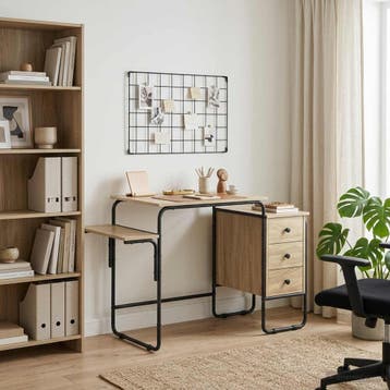 vidaXL Bureau met opslag Sonoma Eiken 120 x 50 x 75 cm, Verzenden, Nieuw