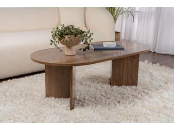Veiling - Asir Ovale Salontafel Walnoot 119 cm – Retour, Nieuw
