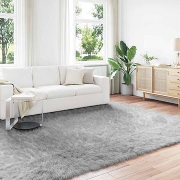 vidaXL Tapijt van imitatie schapenvacht TAFALLA Grijs 200 x, Verzenden, Nieuw