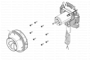 Webasto ventilatormotor servicekit AT EVO 40 / 55 12 / 24V, Ophalen of Verzenden