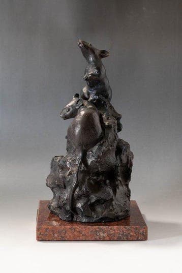 Ascending to Heaven Bronzen Beeld - Brons - Shinya, Antiquités & Art