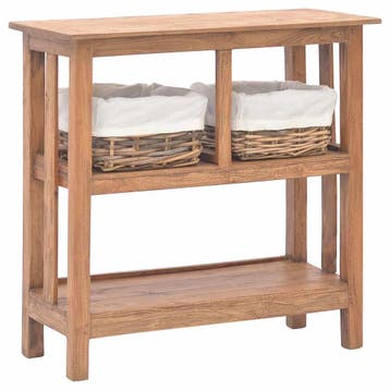 vidaXL Wandtafel 69x28x70 cm massief mahoniehout, Verzenden, Nieuw