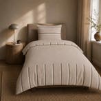 Mexx Home dekbedovertrek - beige - 1-persoons | 140 x, Huis en Inrichting, Verzenden, Nieuw