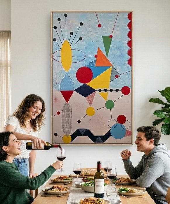 Miriam Chiera - Convergence. XXL, Antiquités & Art, Art | Peinture | Moderne