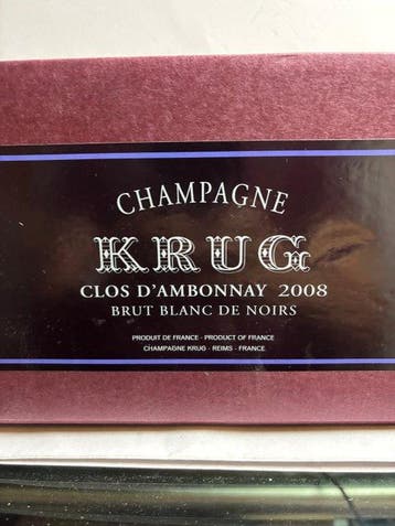 2008 Krug, Clos dAmbonnay - Champagne Blanc de Noirs, Brut, Verzamelen, Nieuw
