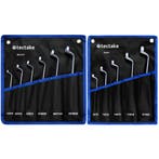tectake Doppelsleutelset 11-delig, metrisch en inch - zwart/, Verzenden, Nieuw