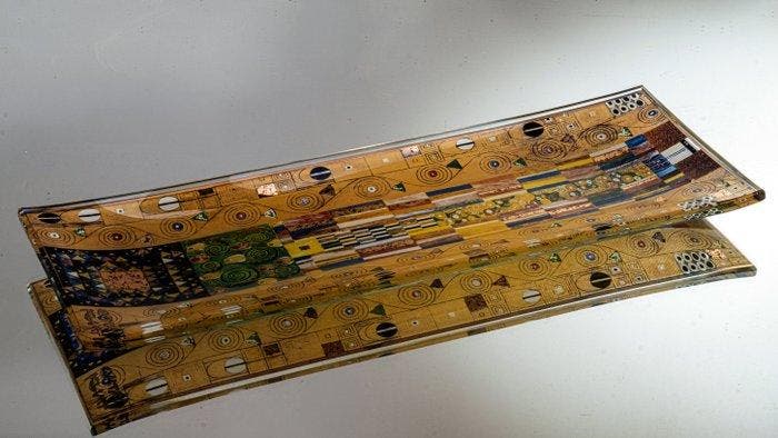 Goebel - Gustav Klimt - Pot - Schaal Stoclet Fries - 30,5, Antiek en Kunst, Antiek | Glaswerk en Kristal