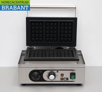 HCB RVS Wafelijzer Luikse wafels 230V Horeca, Zakelijke goederen, Ophalen of Verzenden, Nieuw in verpakking