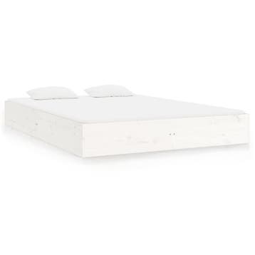 Massief houten bedframe 180x200 | Retour deal | Knaller!, Huis en Inrichting, Verzenden, Wit, Tweepersoons, Zo goed als nieuw