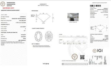 Zonder minimumprijs - Ring - 18 karaat Witgoud - 3.22ct. tw., Nieuw