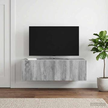 vidaXL Wandmontage TV-kast 98 x 41 x 30 cm Grijs sonoma, Verzenden, Nieuw