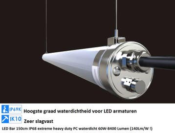 LED Bar 150cm IP69K extreme heavy duty waterdicht 60W 9600 L, Verzenden, Nieuw