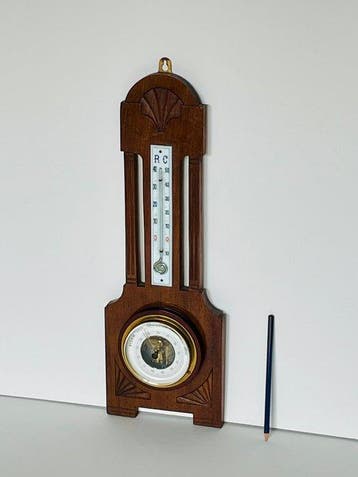 Barometer - Hout - Jugendstil / Art Nouveau