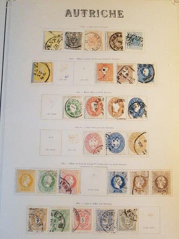 Autriche 1850/1977 - Collection ancienne avec des valeurs, Gestempeld