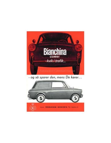 1965 AUTOBIANCHI BIANCHINA COMBI BROCHURE DEENS