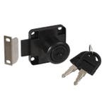 Meubelslot vierkant inclusief 2 sleutels zwart, Services & Professionnels, Réparation & Entretien | Serrures