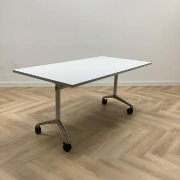 verrijdbare klaptafel, 160x80 vm, grijs - metaalkleur, Gebruikt