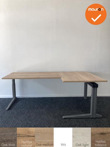 Ahrend hoekbureau – 200x120 cm – Handmatig verstelbaar, Werkplek, Ophalen of Verzenden, Gebruikt, Bureau