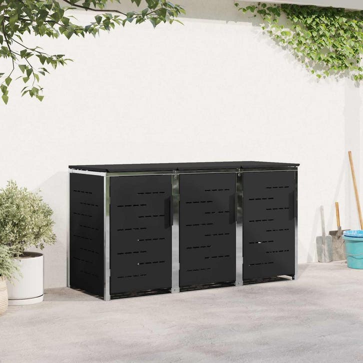vidaXL Containerombouw Roestvrij staal Zwart, Doe-het-zelf en Bouw, Containers, Verzenden