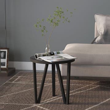 vidaXL Salontafel Ø35 cm MDF zwart, Huis en Inrichting, Verzenden, Nieuw