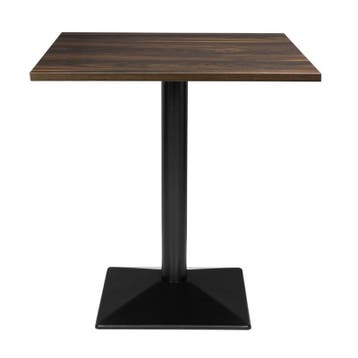 Tafel | Kunststof/Staal | Houtlook Blad | Zwart Frame |, Verzenden