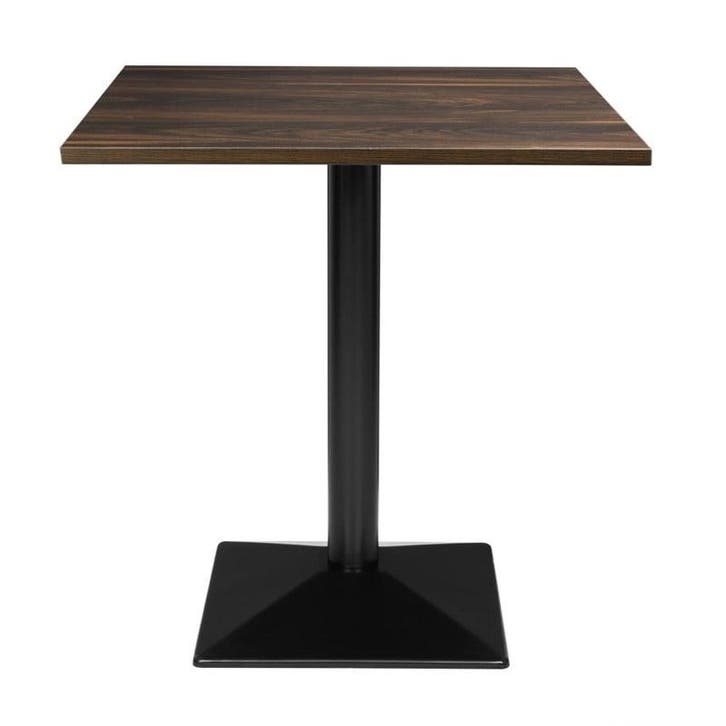 Tafel | Kunststof/Staal | Houtlook Blad | Zwart Frame |, Articles professionnels, Horeca | Équipement de cuisine, Envoi