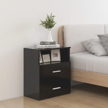 vidaXL Nachtkastje 50x32x60 cm zwart, Verzenden