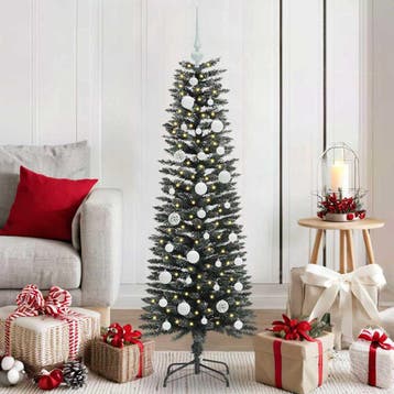 vidaXL Kunstkerstboom met 150 LED Groen 120 cm PVC en, Verzenden
