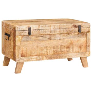 vidaXL Opbergbox met opslag met slot 70 x 35 x 40 cm massief, Huis en Inrichting, Verzenden, Nieuw