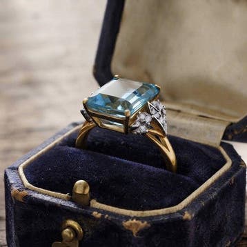 Zonder minimumprijs - Ring 18-karaats goudlaag, Zilver