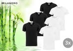 2dekans | 3 zachte bamboe T-shirts - Zwart - Ronde hals - XL, Kleding | Heren, T-shirts, Ophalen of Verzenden, Nieuw