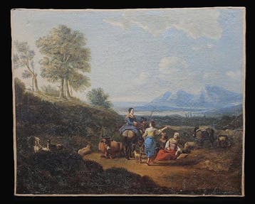 Italiaanse school (XVIII) - Paesaggi pastorale