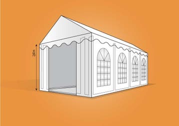 Ambisphere | 6x8m XXL WIT Feesttent-Partytent, Nieuw, Partytent