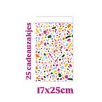 25x Cadeauzakje  - Terrazzo color - 17x25cm (Per 25 stuks), Ophalen of Verzenden, Nieuw, Cadeauzakje