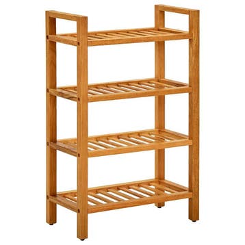 vidaXL Schoenenrek met 4 schappen 50x27x80 cm massief, Verzenden, Nieuw