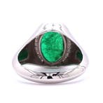 Ring Platina - 3.04ct. tw. Smaragd - Diamant, Nieuw