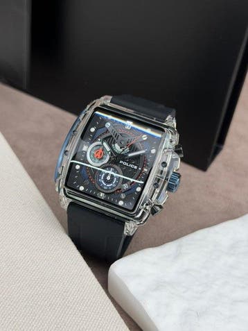 Police - Chronograph Date Transparant Case - PEWGO0052401 -, Nieuw