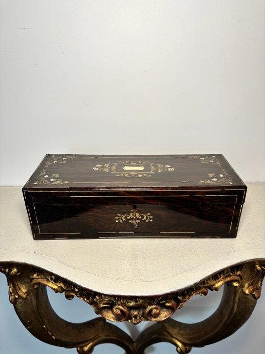 Doos - Hout, Messing, Antiquités & Art, Antiquités | Autres Antiquités