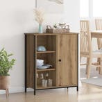 vidaXL Dressoir Artisan Eiken 70 x 30 x 80 cm Bewerkt hout, Verzenden