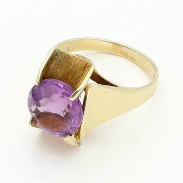 Bague - 14 carats Or jaune - améthyste, Bijoux, Sacs & Beauté
