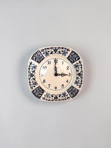 Horloge murale - Junghans - Delft Blue Style Floral