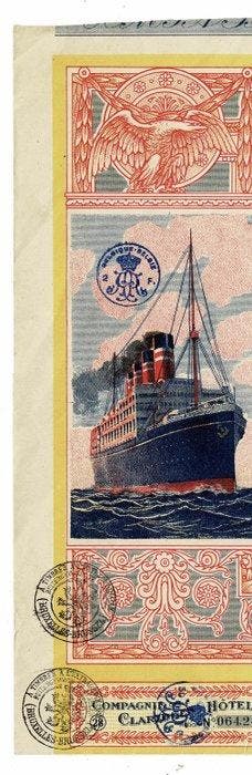 Frankrijk. Francs 1921 - Claridges Hôtels - Action de 100